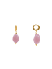 Steel_Art Creole mit Anhänger Nefeli goldfarben in rosa