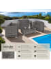 tectake Rattan Sitzgruppe mit Aluminiumgestell, inkl. 4 extra Kissen