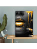 MuchoWow Leinwand bilder Gesicht gold schwarz (BxH)