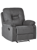Beliani Fernsehsessel BERGEN in Grau/Schwarz - (W) 90 x (H) 101 x (L) 72 cm