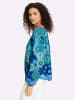 Heine Druck-Bluse in royalblau-grün-bedruckt