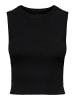 ONLY Geripptes Kurzes Crop Top ONLMAJLI in Schwarz