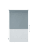 relaxdays 3 x Verdunkelungsrollo in Grau - (B)70 x (H)165cm