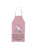 Mr. & Mrs. Panda Gastro-Schürze Einhorn Radfahrer mit Spruch in Rot Pastell