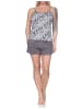 NORMANN Ärmellose Spaghetti Träger Shorty Pyjama Animal Look 125 206 444 in grau
