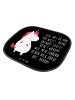 Mr. & Mrs. Panda Sonnenblende Auto Einhorn Wut mit Spruch in Schwarz