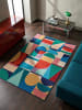 KADIMA DESIGN DAHLIA Designerteppich Patchwork-Geometrie geometrisch 140x200 Multi in Multi