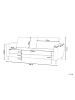 Beliani 3-Sitzer Sofa SAVALEN in Schwarz - (W) 204 x (H) 87 x (L) 91 cm