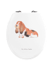 Mr. & Mrs. Panda Toilettensitz Hund Basset Hound ohne Spruch in Weiß