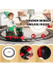 COSTWAY Aufsitz Lokomotive mit Bahn in Schwarz