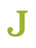 Fabfabstickers Buchstabe "J" aus Stoff in Green-Mix zum Aufbügeln