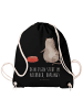 Mr. & Mrs. Panda Gym Bag Katze Fressen mit Spruch in Schwarz
