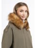 DreiMaster Damen Winterjacke in Oliv Weiss