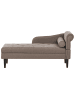 Beliani Chaiselongue YVOIRE in Beige/Schwarz - (W) 68 x (H) 72 x (L) 151 cm