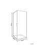Beliani Duschkabine DARLI in Transparent/Silber - (W) 80 x (H) 185 x (L) 80 cm