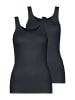 Nina von C. 2er Pack Damen Achseltop in schwarz