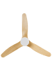 Beliani Deckenventilator mit Licht ANDERSON in Braun/Weiß - (W) 90 x (H) 39 x (L) 90 cm