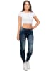 Cipo & Baxx Damen Slim Fit Jeans Stonewashed in Blue