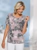 Sieh an! Kurzarm-Shirt in rosé-steingrau-bedruckt