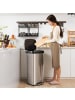 COSTWAY Mülleimer 68L in Silber