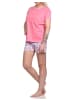 NORMANN Shorty kurzarm Schlafanzug floralem print - 74452 in pink
