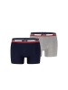 Levi´s Boxershorts LEVIS MEN REPEAT SPW LOGO BOXER BRIEF 2P in Navy / Grey Melange