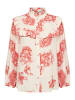 CULTURE Langarm-Hemd CUalexa Relaxed fit in Offwhite/Red Flower