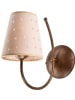 Licht-Erlebnisse Wandlampe in Shabby Braun Antik Creme