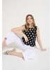 More & More kurzes Blusentop, gepunktet in various dots print