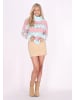 IZIA Damen Pullover in Türkis Mehrfarbig