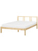 Beliani Doppelbett VANNES in Braun - (W) 147 x (H) 80 x (L) 209 cm