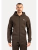 SMILODOX Zip Hoodie Yasin in Braun