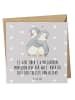 Mr. & Mrs. Panda Grußkarte Pinguine Kuscheln mit Spruch in Grau Pastell