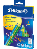 Pelikan Buntstifte Combino dick dreieckig 4mm Packung mit 12 Farben Karton-Etui