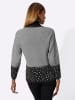 creation L Modal-Baumwoll-Pullover in schwarz-ecru-gemustert