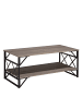 Beliani Couchtisch BOLTON in Braun/Schwarz - (W) 61 x (H) 51 x (L) 120 cm