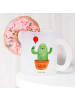 Mr. & Mrs. Panda Teetasse Glas Kaktus Luftballon ohne Spruch in Transparent