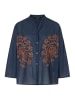 More & More Hemdbluse Stickerei in ink blue
