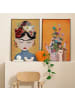 Juniqe Poster "Frida" in Orange & Rot