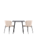 ebuy24 Essgruppe Polar Schwarz 75 x 75 cm