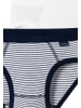 Schiesser Slip / Unterhose Kids Boys Feinripp Cotton in Weiß/ Blau gestreift