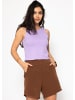 SASSYCLASSY Doppellagiges, geripptes Tank Top in Flieder