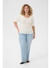 KAFFE curve T-shirt KCsissy Tight fit in Chalk