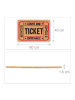 relaxdays Fußmatte Ticket in Natur-Schwarz-Rot - (B)60 x (T)40 cm