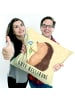 Mr. & Mrs. Panda Kuschelkissen Igel Blumen mit Spruch in Gelb Pastell
