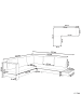 Beliani Sitzgruppe MARETTIMO in Braun/Rot - (W) 225 x (H) 64 x (L) 212 cm rechtsseitig