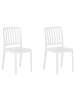 Beliani 2er-Set Esszimmerstuhl SERSALE in Weiß