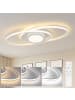 ZMH Deckenleuchte LED 2-flammige oval in weiß dimmbar 48W Schlafzimmerlampe L 50cm