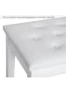 HOMCOM Klavierhocker-76L x 36B x 50H cm-Weiß