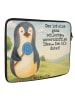 Mr. & Mrs. Panda Laptoptasche Pinguin Lolli Design mit Spruch in Weiß